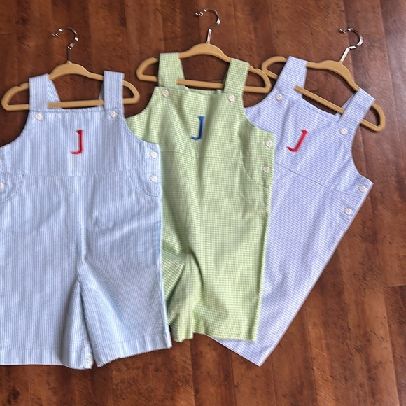 Set of 3 Mondayβs Child Rompers - size 4T ideal for summer - with initial βJβ. - Picture 9 of 17
